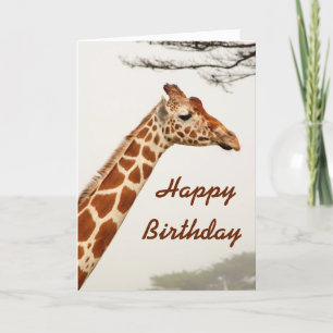Carte d'anniversaire joyeuse Giraffe