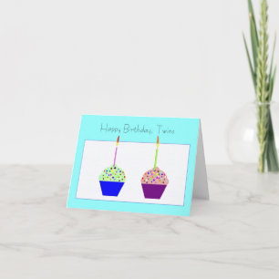 Carte d'anniversaire jumeaux