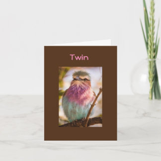 CARTE D'ANNIVERSAIRE **JUMEAUX** TWEETING
