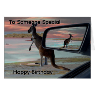 Carte d'anniversaire Kangaroo Seaside Breezes Illu