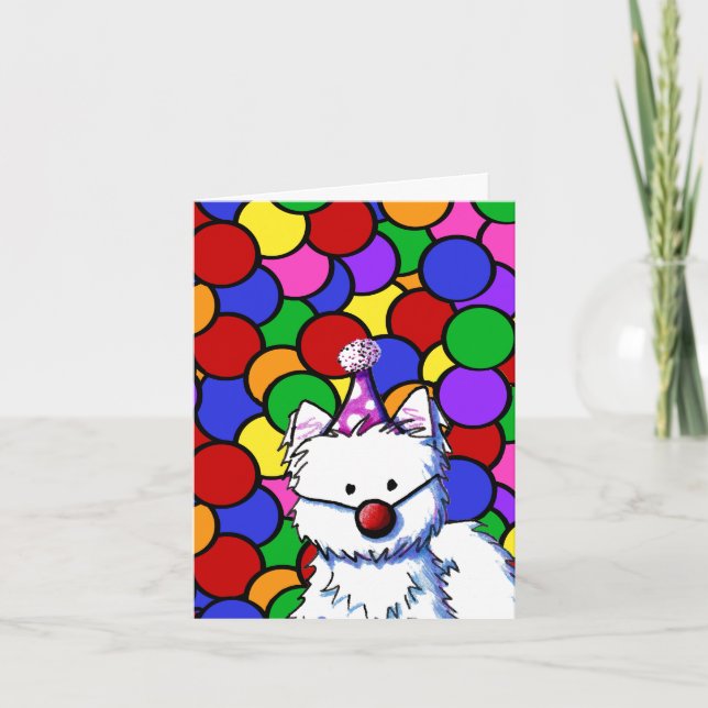 Carte d'anniversaire KiniArt Westie (Devant)