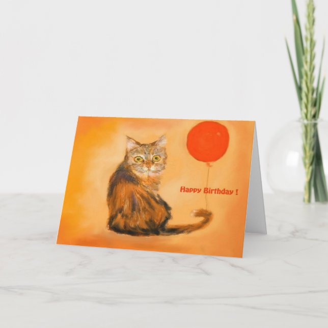 Carte d'anniversaire Kitten (Devant)