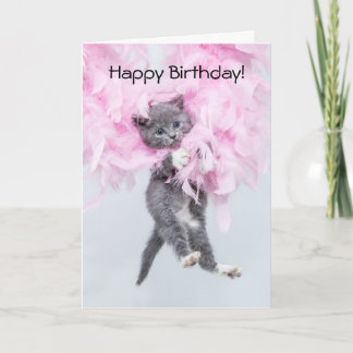 Carte d'anniversaire Kitten Glamor-puss