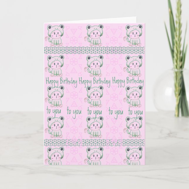 Carte d'anniversaire Kittenfrog (Devant)