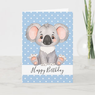 Carte d'anniversaire Koala