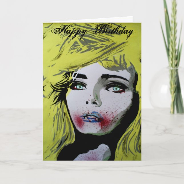 Carte d'anniversaire 'Laissez-les manger du gâteau (Devant)