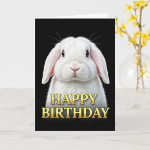 CARTE D'ANNIVERSAIRE LAPIN GROS PLAN DISTINCTIF GR