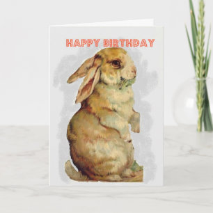 Carte d'anniversaire lapin lapin