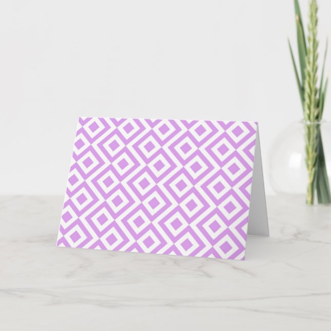 Carte d'anniversaire Lavender et White Meander (Devant)