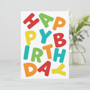 Carte d'anniversaire - Lettres embrouillées