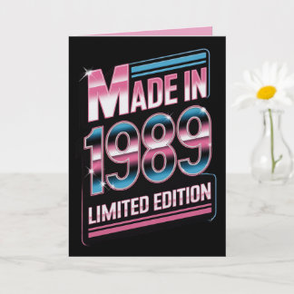 Carte d'anniversaire limitée faite en 1989