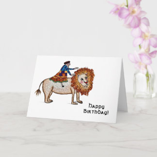 Carte d'anniversaire Lion