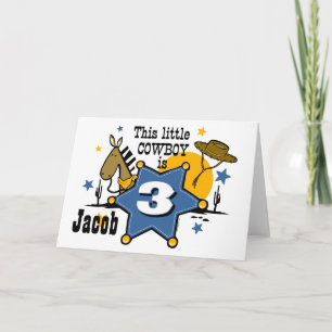 Carte d'anniversaire Little Cowboy 3e
