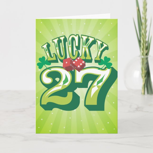Carte d'anniversaire Lucky 27 (Devant)