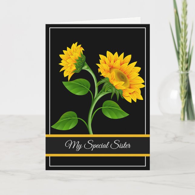 Carte d'anniversaire - Ma soeur spéciale (Devant)