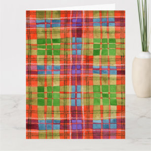 CARTE D'ANNIVERSAIRE MAC RAE TARTAN