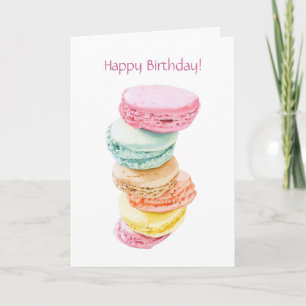 Carte d'anniversaire Macarons
