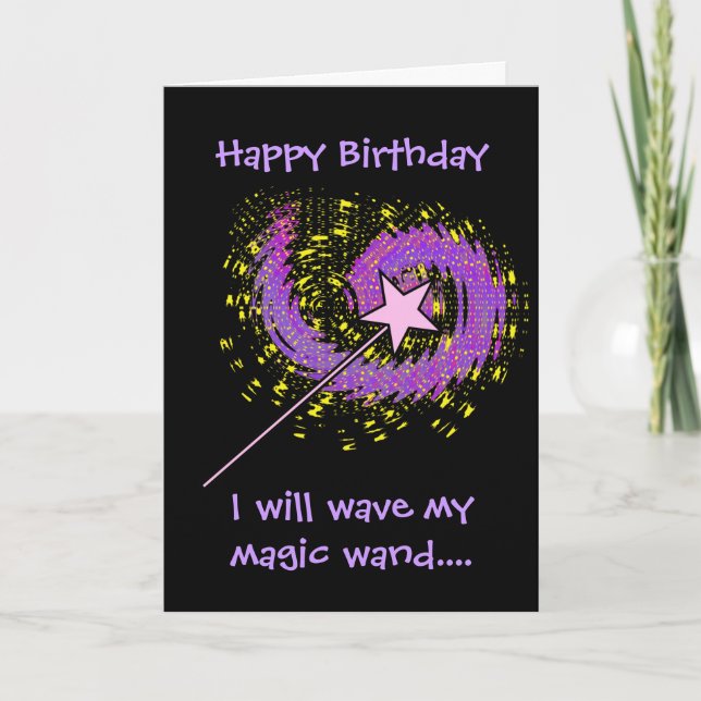 Carte d'anniversaire Magic Wand (Devant)