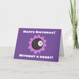 Carte d'anniversaire magique de huit boules