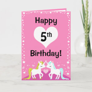 Carte d'anniversaire magique rose personnalisable