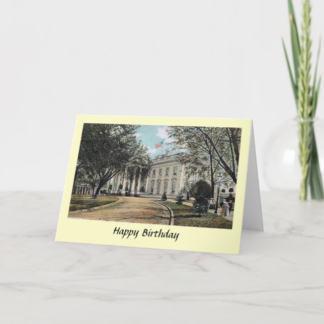 Carte d'anniversaire - Maison Blanche, Washington, (Devant)