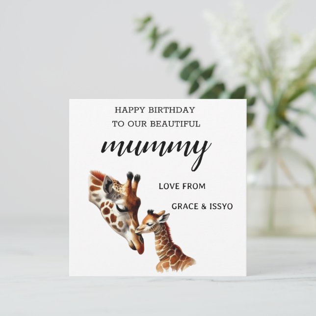 Carte d'anniversaire maman (Debout devant)