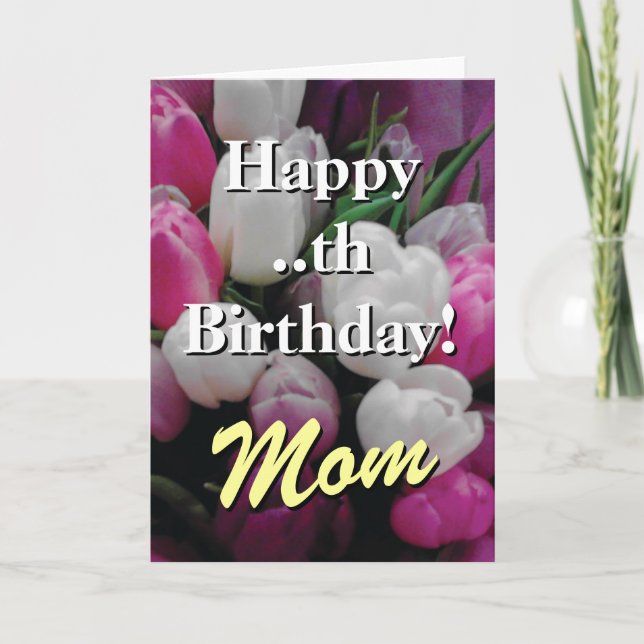Carte d'anniversaire maman | bouquet de fleurs de  (Devant)
