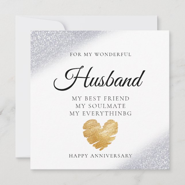 Carte d'anniversaire Mariage élégant et moderne (Devant)