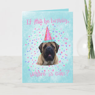 Carte d'anniversaire Mastiff
