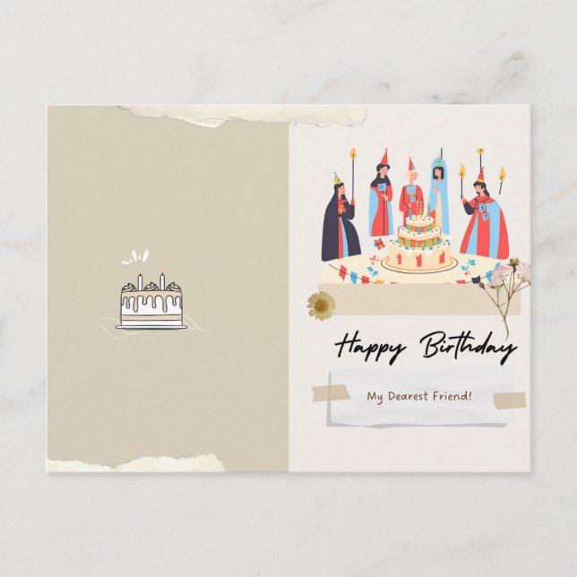 Carte d'anniversaire Médiéval (Devant)