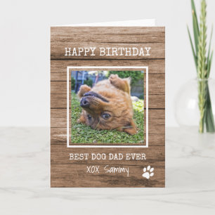 Carte d'anniversaire Meilleur Papa de Chien de Rus