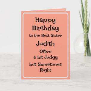 Carte d'anniversaire meilleure soeur amusante