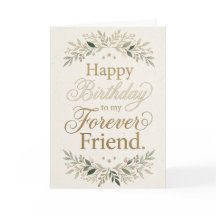 Carte d'anniversaire Meilleures Amies Typographie