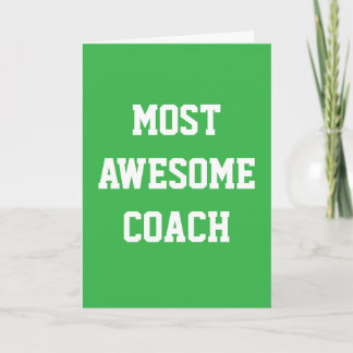 Carte d'anniversaire / Merci au coach le plus géni