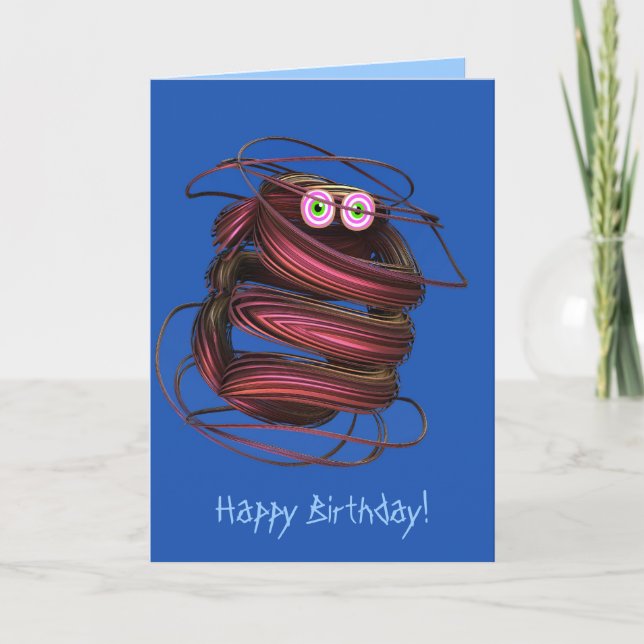 Carte d'anniversaire mignonne avec le bousier imag (Devant)
