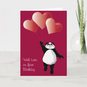 Carte d'anniversaire mignonne de panda