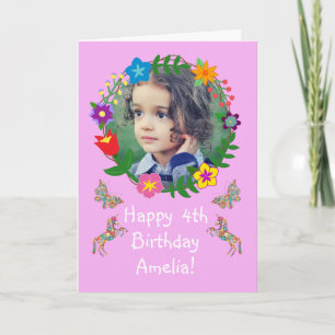 Carte d'anniversaire mignonne Enfants Papillons Un