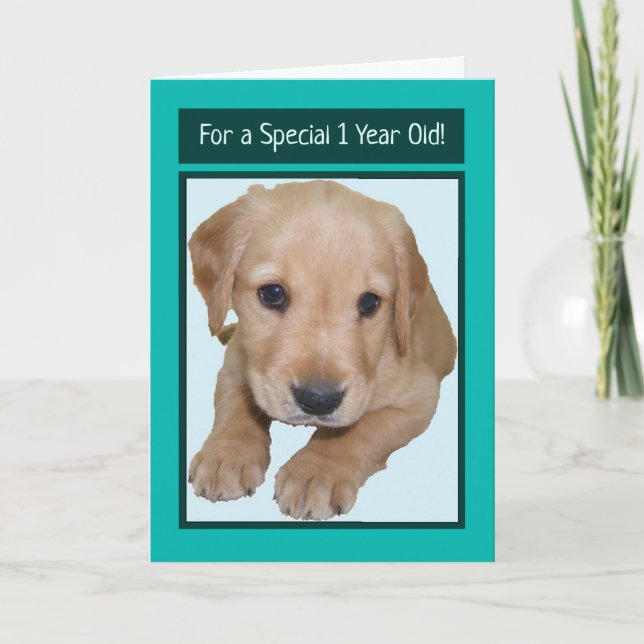 Carte d'anniversaire mignonne pour un garçon de 1  (Devant)