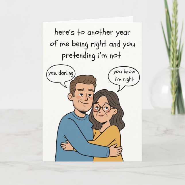 Carte d'anniversaire mignonne - Vous savez que j'a (Devant)