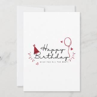 Carte d'anniversaire minimaliste