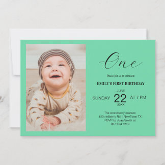 Carte d'anniversaire minimaliste avec photo