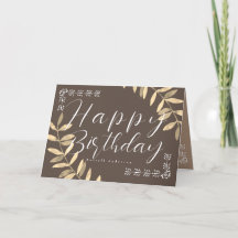 Carte d'anniversaire minimaliste Brown
