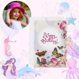 Carte d'anniversaire Modèle Fleur