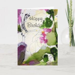 Carte d'anniversaire moderne et personnalisable aq