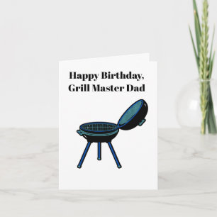 Carte d'anniversaire moderne Grill Master Heureux 