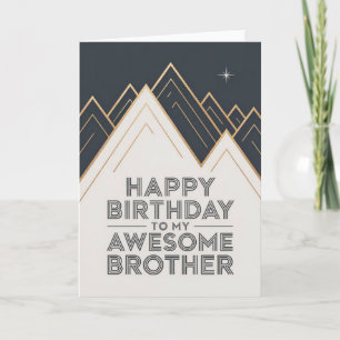 Carte d'anniversaire moderne pour frère
