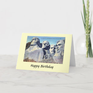 Carte d'anniversaire - Mont Rushmore, Dakota du Su