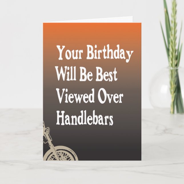 Carte d'anniversaire Motorcycle Biker (Devant)