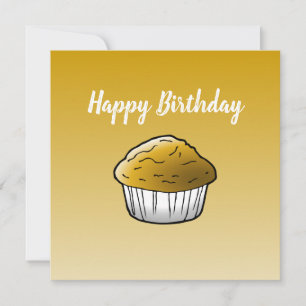 Carte d'anniversaire Muffin Vanille
