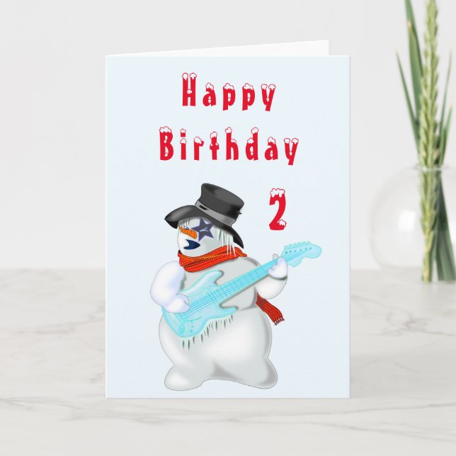 Carte d'anniversaire musicale Snowman (Devant)